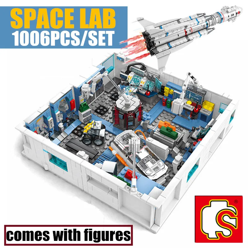 Новый блок Sembo SCIENCE LAB фантастика фильм серия космическая станция Rocket Fit Technic City