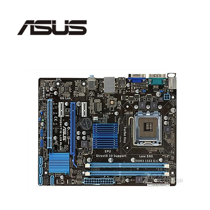 Материнская плата для настольного компьютера Asus P5G41T-M LX3 Plus G41 Socket LGA 775 Q8200 Q8300 DDR3