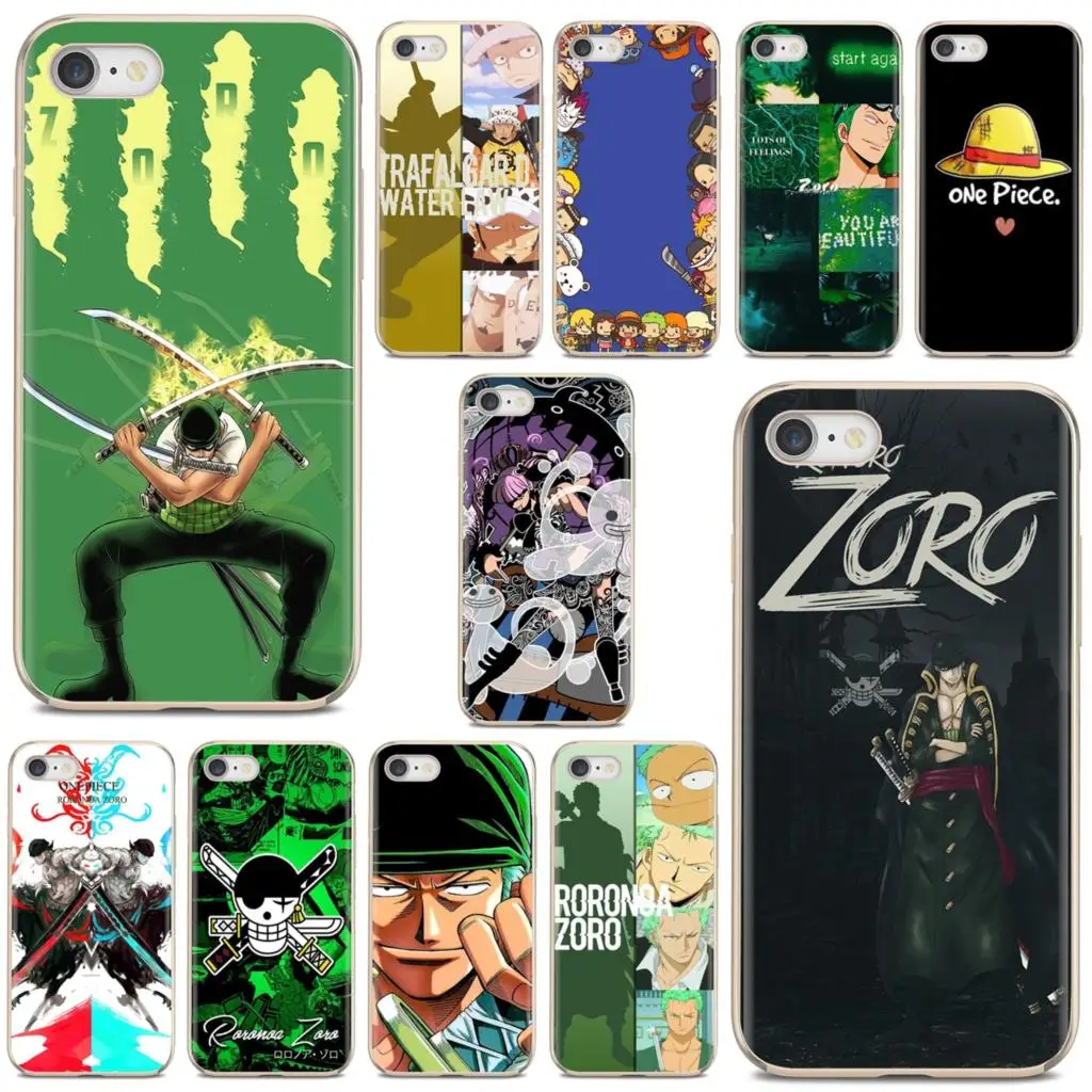 Для iPod Touch для iPhone 11 Pro 4 4S 5 5S SE 5C 6 6S 7 8 X XR XS Plus Max Anime one piece zoro прочный силиконовый