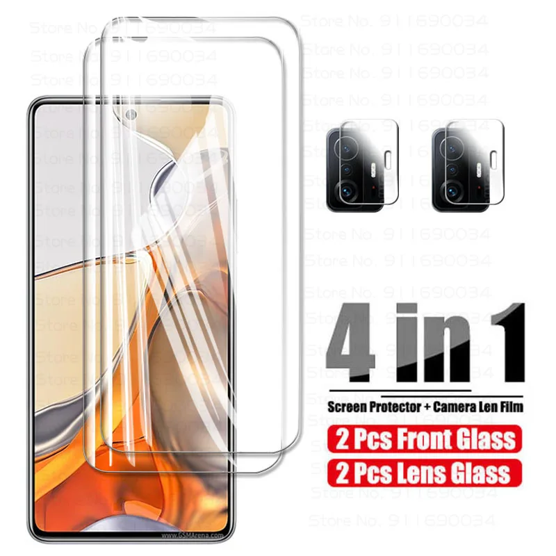 mobile screen protector 8in1 Tempered Glass For Xiaomi Mi 11T Pro Lens Films Screen Protector for Xiaomi Mi 11 T 11T Pro Mi11T 7'' Protective Glass phone glass protector Screen Protectors