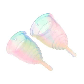 

1PCS Colorful Period Cup Women Cup Medical Grade Silicone Menstrual Cup Feminine Hygiene Menstrual Lady Cup Health Care