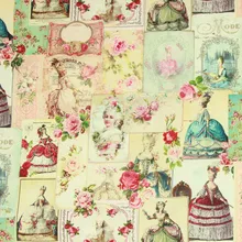 Полуярд импортная простая хлопковая ткань с рисунком для девочек, с цветочным принтом ручной работы, платье для одежды из хлопка, CR-60