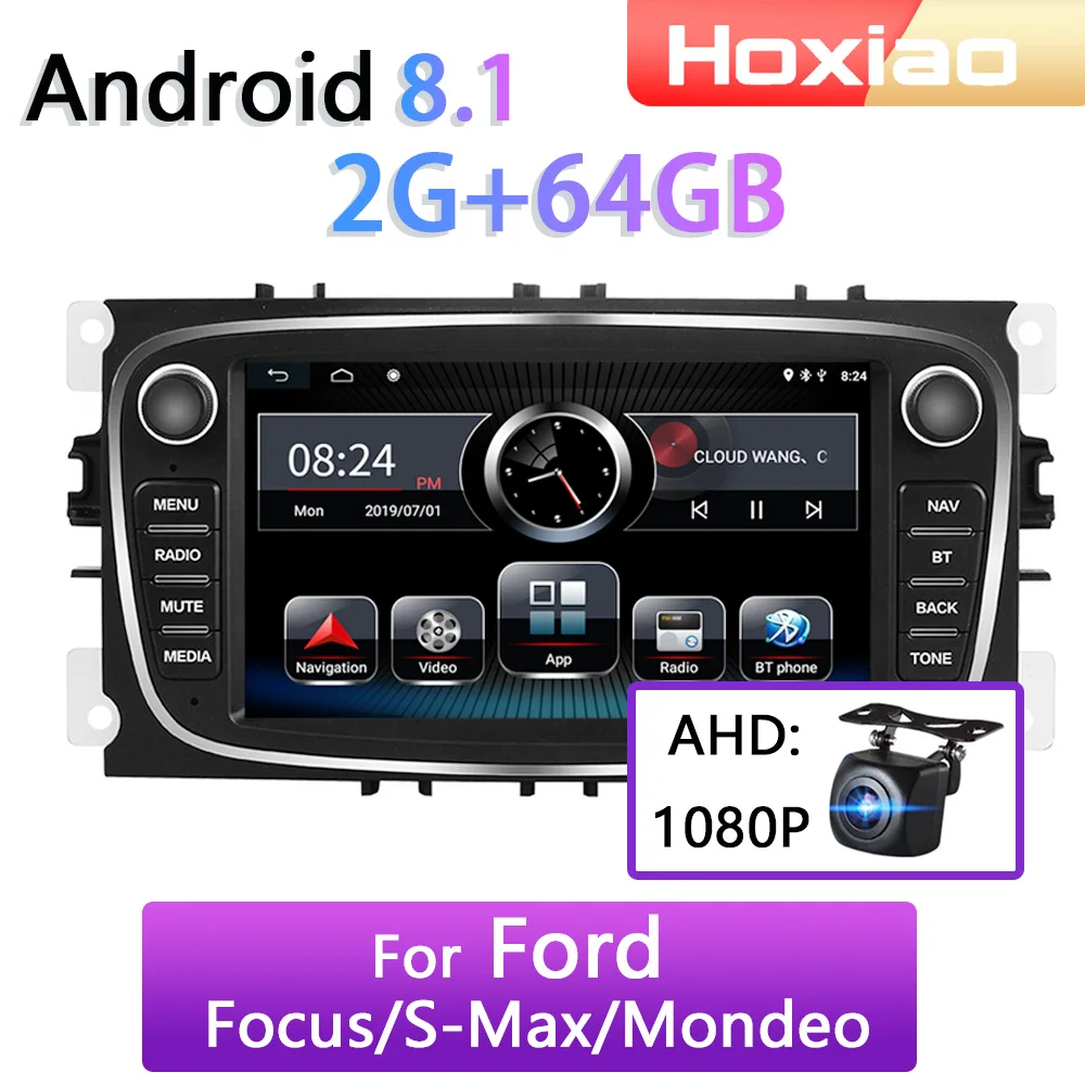 Автомобильный мультимедийный плеер с радио Android 8 1 для Ford Focus S Max Mondeo 2006 2007 2008 2009 2010