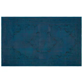 

Handmade Turquoise Vintage Overdyed Turkish Area Rug 172x278 Cm-5'8''X9'1''