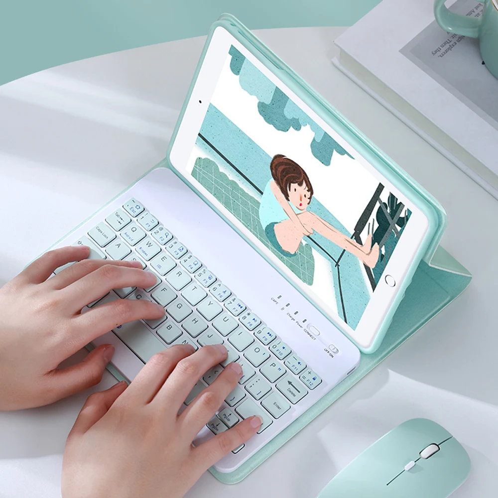 Bluetooth клавиатура мышь для Ipad Mini 4 5 чехол iPad Apple 1 2 3 планшетный компьютер