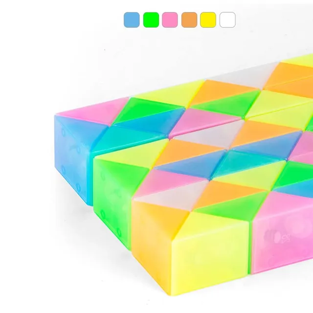Dingsheng 24 to 72 Segments Magic Cube Snake Jelly Color Twist Transformable Kid Speed Puzzle Education Toy 5