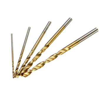 

50pcs 1/1.5/2/2.5/3mm Hss Steel Electric Screw Driver Bits Screwdriver Titanium Coated Twist High Speed ​​Steel Drill Bits Set