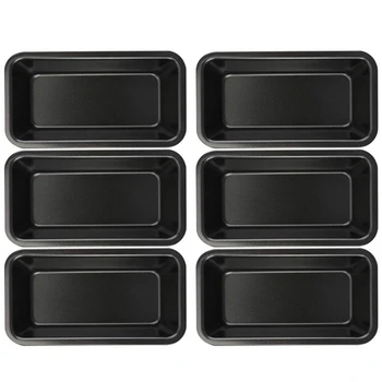 

6 Piece Non-Stick Mini Loaf Pan - 24 X 13 Cm Carbon Steel Bread and Toast Mold
