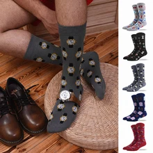 Новые мужские часы Дизайн Носки дышащие спортивные модные уличные мужские носки новинка подарок носки на весну осень зиму