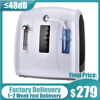 

1-6L/min Portable Oxygen Concentrator Machine Adjustable for Home Travel Use AC110 LED Screen Without Battery 24 Hours Working