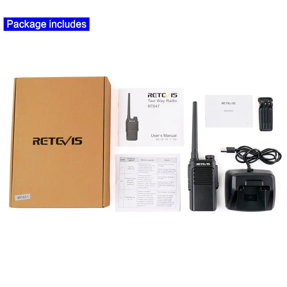 RETEVIS RT647/RT47 Walkie Talkie IP67 Водонепроницаемый PMR446 FRS радио Comunicador VOX TOT двухстороннее радио портативный приемопередатчик