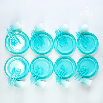 

Disposable Tableware Party Decoration 8pcs/1 Bag 7 Inch Solid Color Paper Plate Wedding Decoration Birthday Party Decoration