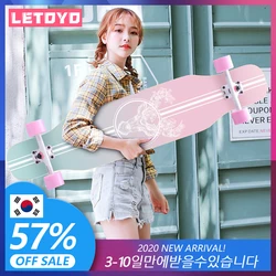 LETOYO Beginnner 107cm/42in longboard 7in Aluminium Truck Abec-7 Carton Steel Bearing Long board skateboard skate board