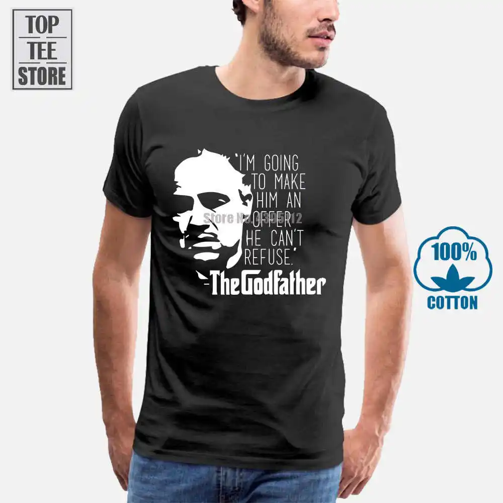 The Godfather Tee Don Vito Corleone Marlon Brando S M L Xl 2Xl 3Xl футболка с круглым вырезом для мужчин |