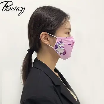 

Phantasy Fashion Cute Cartoon Anime Printed Mouth Masks Dust-Proof pm2.5 Anti Haze Multicolor Mask Face For Women Reusable