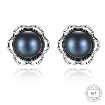 

Black Pearl Stud Earring,Thomas Style Fashion Good Jewerly For Women,2020 Ts Gift In 925 Sterling Silver,Super Deals