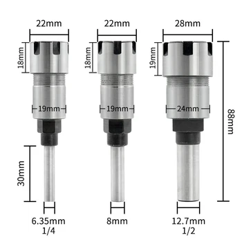 

Milling Cutter Extension Rod 1/2 Handle for Trimming Electromechanical Wood Milling Engraving Machine Er Chuck Long Pole