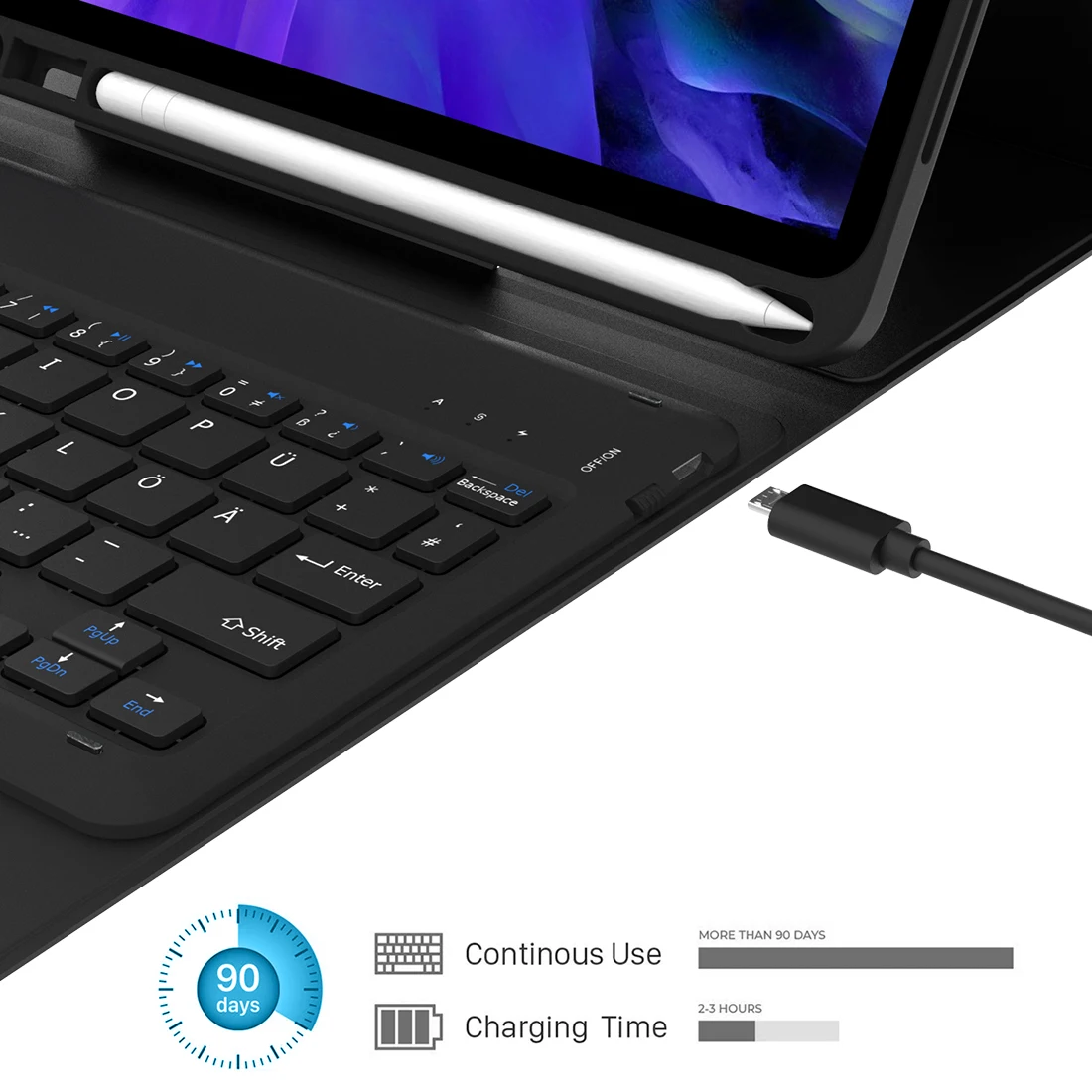 Клавиатура для iPad Pro 11 I 2020 чехол с французской/немецкой клавиатурой планшета
