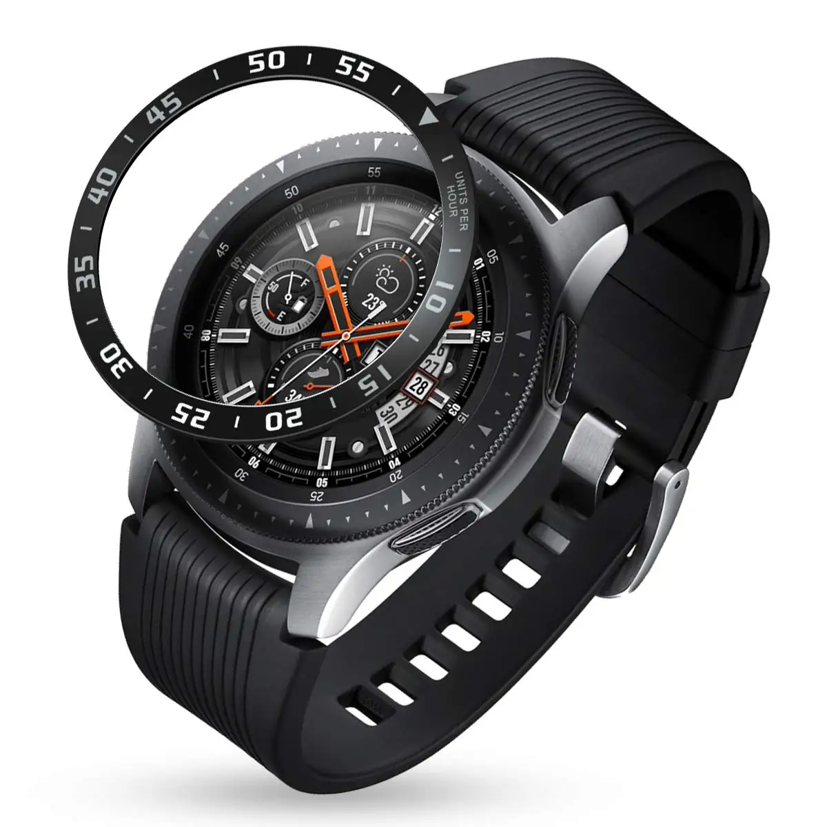 Рамка из нержавеющей стали для samsung Galaxy Watch 46 мм, драгоценный камень кольцо клеющаяся крышка против царапин рамка для samsung Galaxy Watch 46 мм