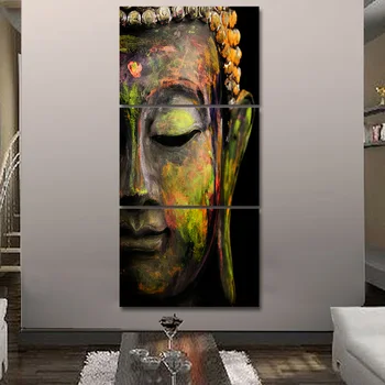 

spray painting decoration on canvas Buddha artistic printed drawing for living room home decor modular art poster picture QT017