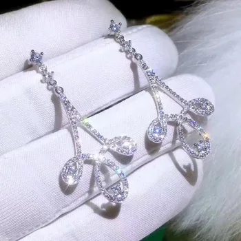 

YTF77 925 Silver Girls Zircon Earrings Wedding, Engagement Birthday Party Girls Earrings Gifts