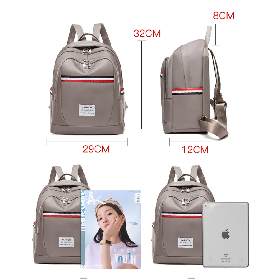 Высокое качество простой женский рюкзак Оксфорд Mochila школьные сумки для девочек