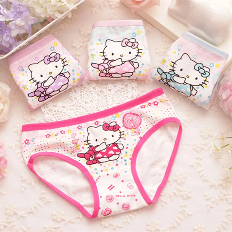 4pcs/lot fashion kids panties girls' baby underwear lovely child panties female clothing children cartoon Underwear briefs Girl - Цвет: 10