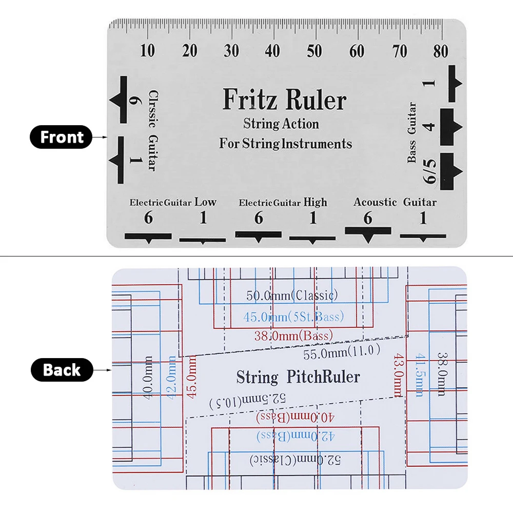 

Guitar String Action Gauge String Pitch Ruler Measuring Tool Classical Electric Acoustic Guitar Luthier Tool Ruler Guitar