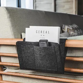 

Storage Bag Light Grey Space-Saving Convenient Dormitory Storage Bag Wool Felt Color Organizer for Laptop Sundries Bag Case
