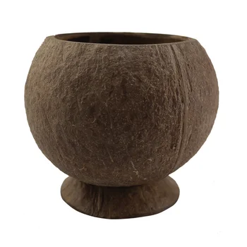 

Eco-friendly natural coconut tea table snack/ plate Salad bowl / flower pot candle light decoration Natural coconut ornament