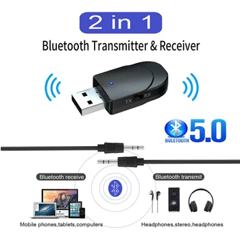 

Wireless Bluetooth 5.0 Receiver Transmitter 3.5mm RCA USB Jack Audio Stereo Wireless Adapter Headphone Bluetooth Adapter