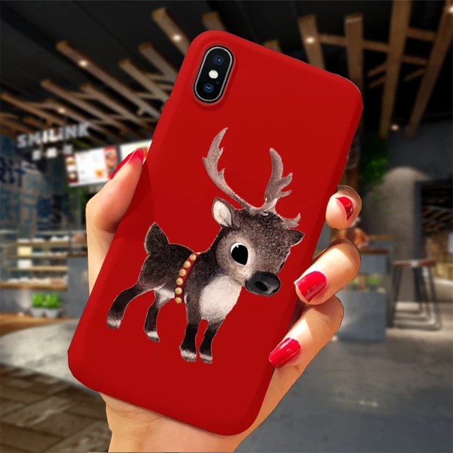 06 Топ популярный чехол для телефона для iPhone XS Max XR X 10 8 7 6 6S Plus 11Pro чехол мягкий TPU чехол Рождественский подарок лось кошка Капа Fundas - Цвет: 06