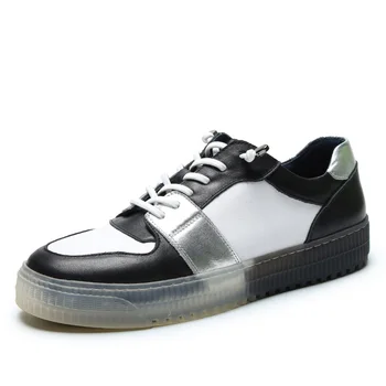 

mens shoes genuine leather breathable sneaker fashion boots men casual shoes, Leisure shoes British retro men shoes cowhide