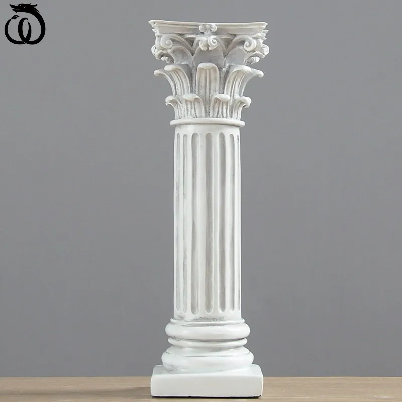 Retro Ancient Rome Arts Sculpture Creative Architectural Decorations Home Furnishing Column Building Statue Figurine Room Decor | Дом и сад