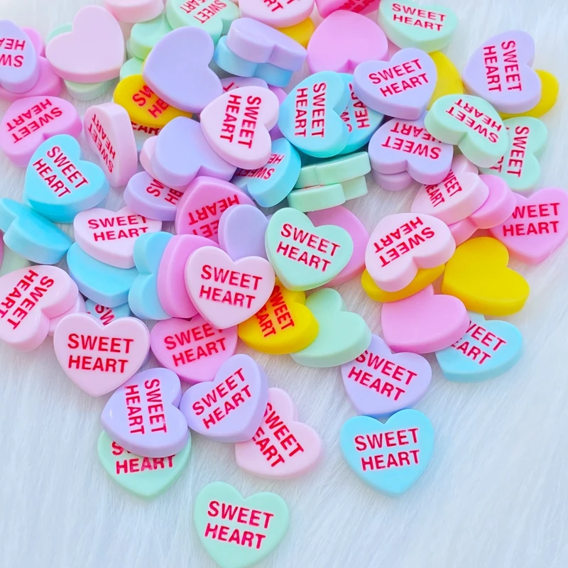 mini elephant figurines 20pcs New Cute Resin Mini Heart Letter Flat back Cabochon Scrapbook Kawaii DIY Embellishments Accessories miniature glass animal figurines