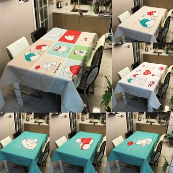 

Tablecloth Animals Seires White Bears Theme Printing Table Cover Home Decor Desk Table Decoration Fashion Creative Table Cloth