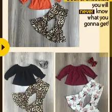 Осенняя одежда для маленьких девочек, детские зимние наряды Леопардовый костюм для девочек штаны с цветочным рисунком и коровьей головкой штаны с колокольчиками и аксессуарами