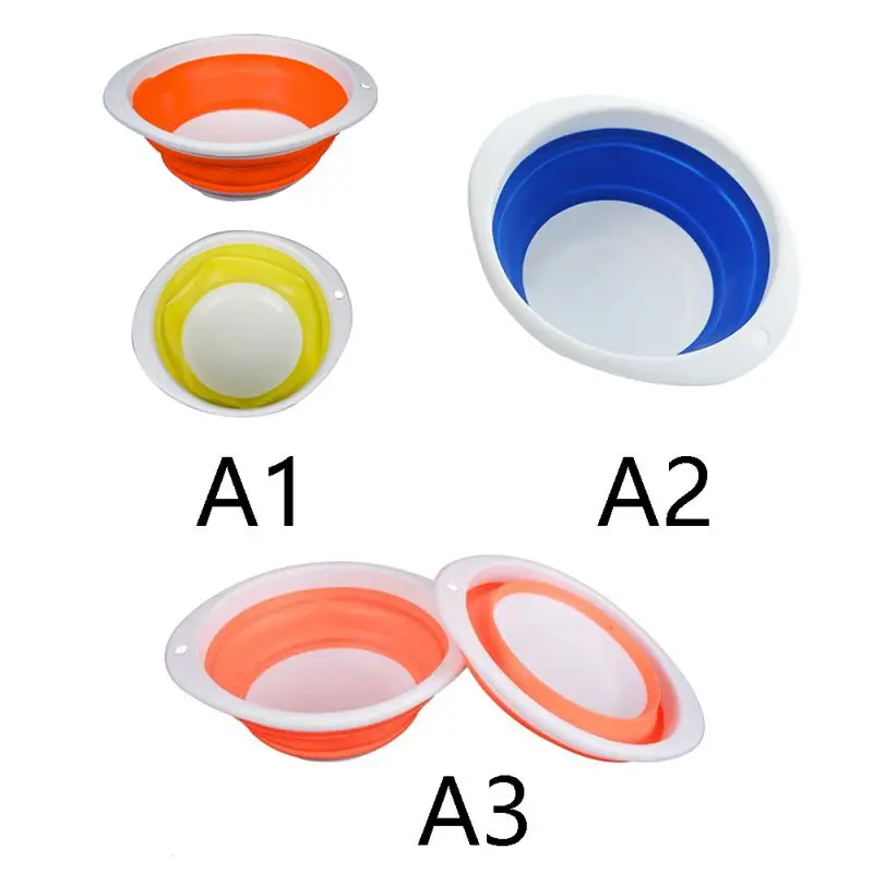 

Folding Bait Basin Telescopic / Collapsible Portable Silicone Lure Tray Water Bowl Holder Container Fishing Accessories