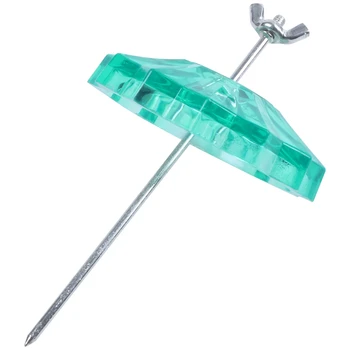 

130mm Long White Silver Tone Straight Rod Paper Holder Spike Stick Bill Fork