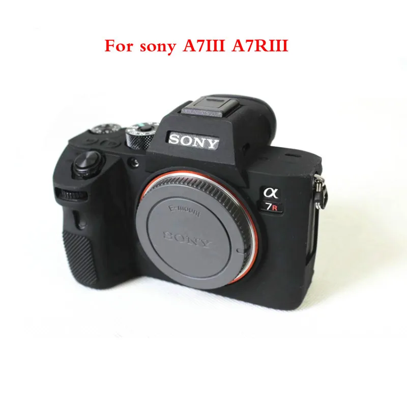 A7III Black Мягкий силиконовый резиновый защитный корпус для камеры чехол КРЫШКА ДЛЯ sony A9/A7 III A7R3 A7RIII A7III A7M3/A7 II A7II A7M2 A7SII A7RII - Цвет: A7III Black