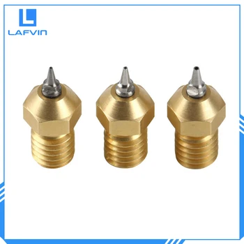

1pcs E3D V6 0.2 0.3 0.4 0.5MM Airbrush Nozzle + Adapter upgrade for 1.75mm For Ultimaker 2 Lulzbot MK8 Hotend 3D Printer parts