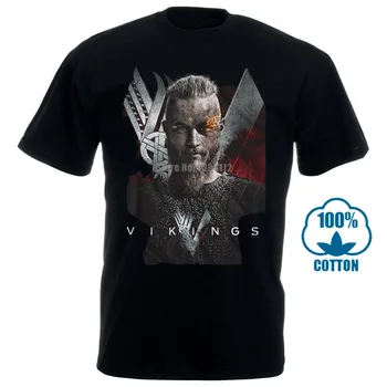 

Official Vikings T Shirt Mens Ragnar Lothbrok History Tv Show Black In Sm 4Xl