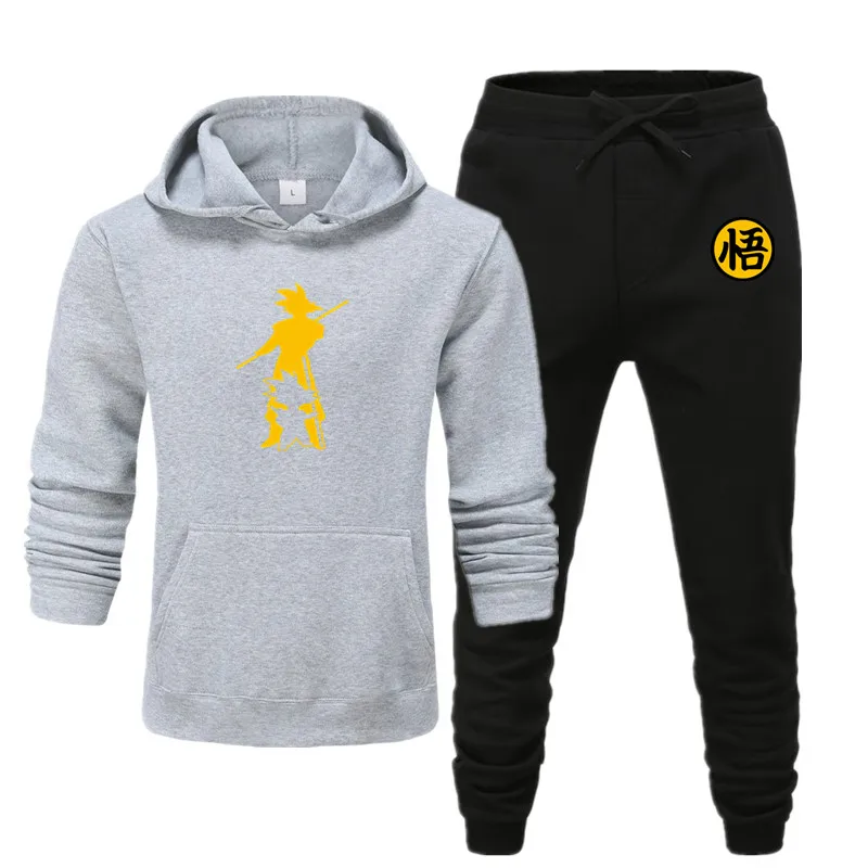 Wukong printing men's running tracksuit 2 sets new jogging sportswear men's sweatpants hoodies spring and autumn men's gym pant