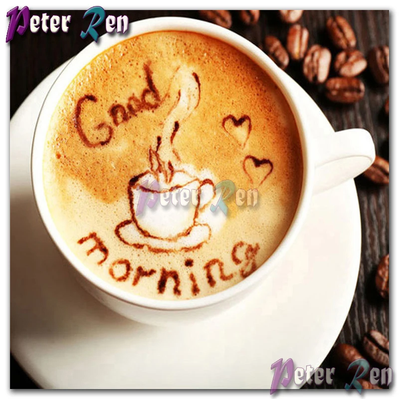 

5d Good morning Diamond Painting Embroidery Milk tea DIY Square or round Mosaic Cross stitch Rhinestone Home Decoration gift