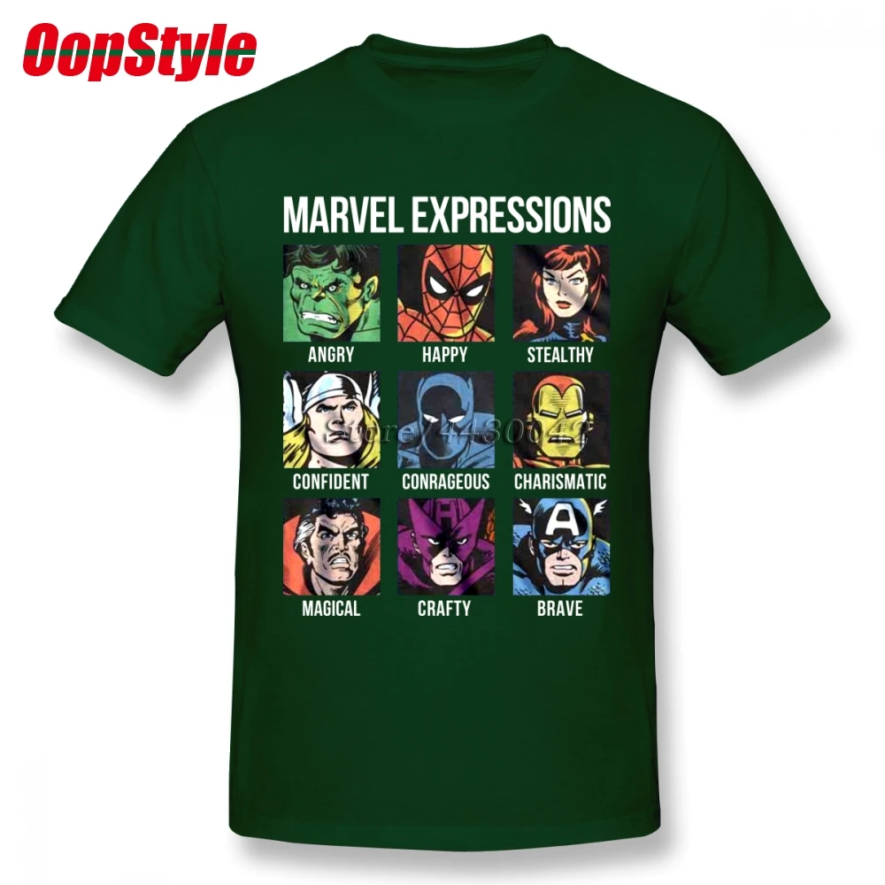 Забавная Мужская футболка с выражениями Marvel Прямая поставка летняя хлопковая