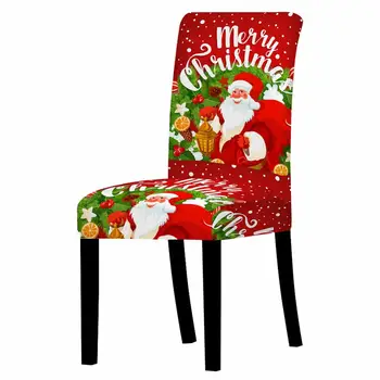 3D Santa Claus Print Chair Cover Christmas Decoration 10 Chair And Sofa Covers