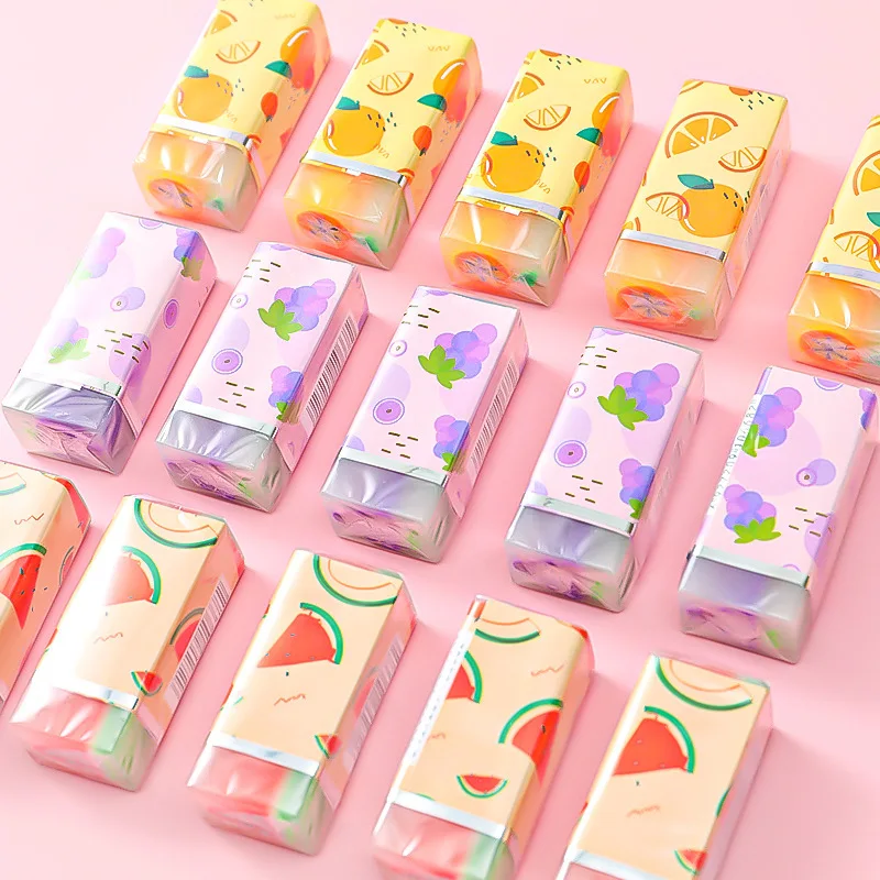 Eraser Cute Kawaii Creative fruit Eraser Rubber Stationery School Supply Novelty Lovely Eraser