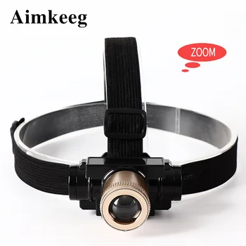 

XPE LED Headlamp USB Rechargeable Portable Work light Zoomable Emergency Headlight Built-in Battery Fishing camping Torch lights