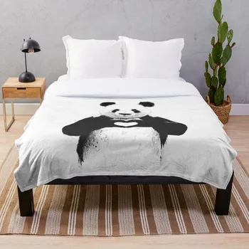

All you need is love Blanket Wool Flannel Plush Blanket Bedspread For office Sherpa Blanket Couch Quilt Cover Travel
