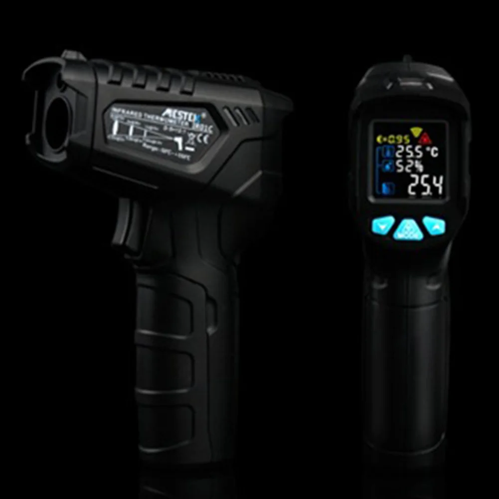 Non- Outdoor Handheld Portable LCD Display Digital Infrared Thermometer Emissivity Adjustable Humidity Meter Industry